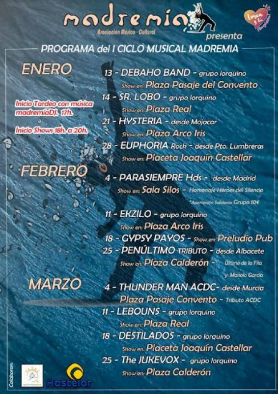 Free concerts in March as part of the Madremía cycle in Lorca