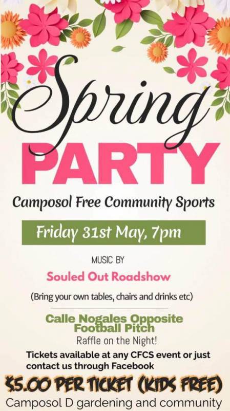 May 31 The Camposol Free Community Sports – Spring Party