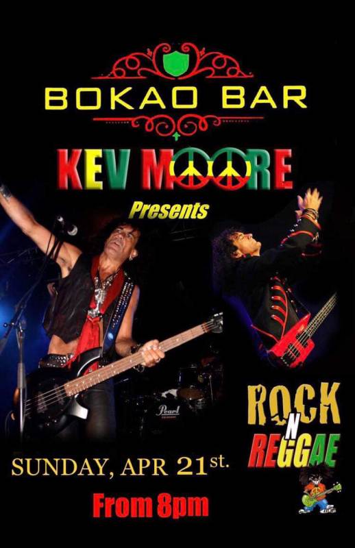 April 21 Kev Moore appearing at the Bokao Bar Condado de Alhama Golf Resort