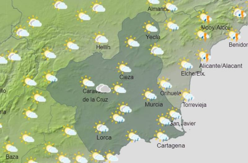 Murcia weekly weather April 29-May 5: More rain forecast
