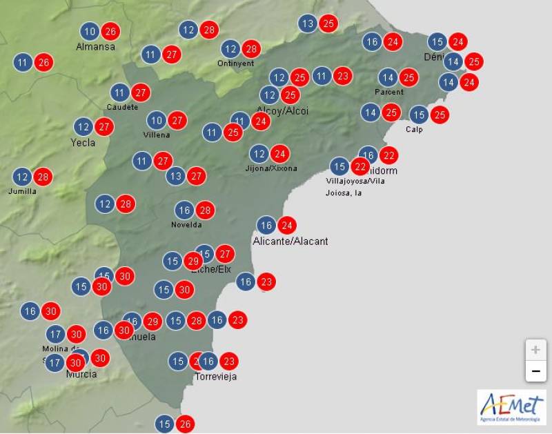 Final blast of heat before rain: Alicante weather forecast May 16-19