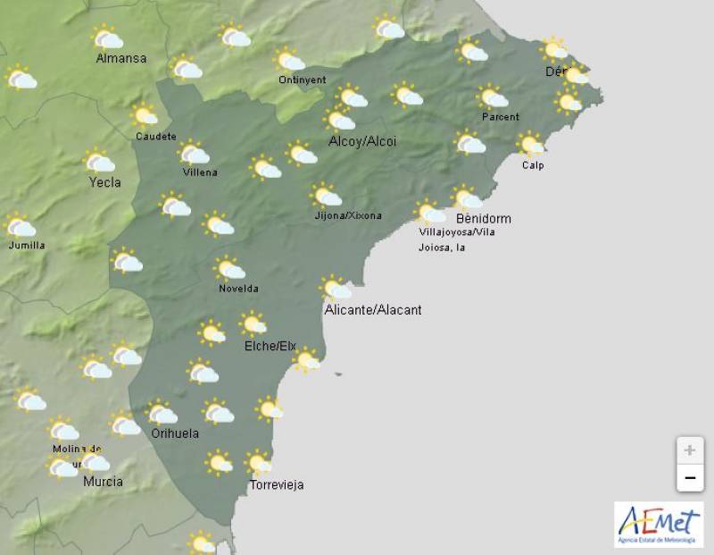 Rollercoaster temperatures this weekend: Alicante weather forecast Sept 12-15