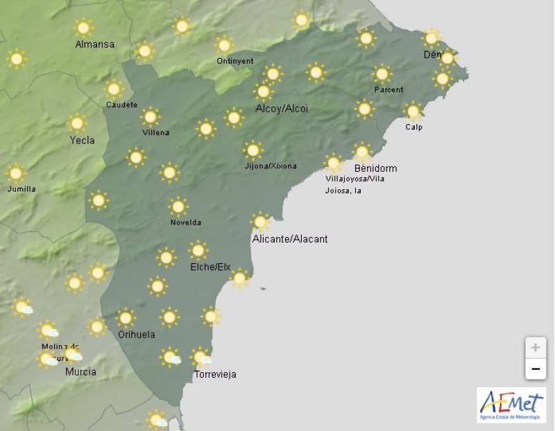 Rollercoaster temperatures this weekend: Alicante weather forecast Sept 12-15