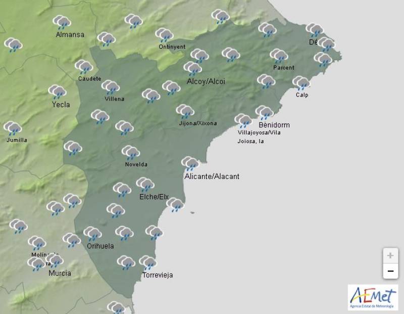 Cold snap hits Alicante: Weekend weather forecast Feb 27-March 2